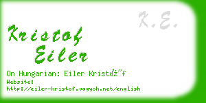 kristof eiler business card